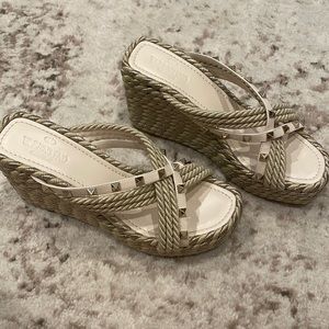 Valentino Rock Stud Wedges - Torchon